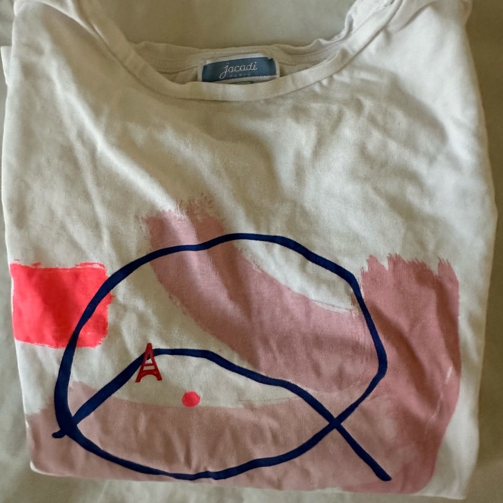 Jacadi Graphic Tee with Paris Map, size 10